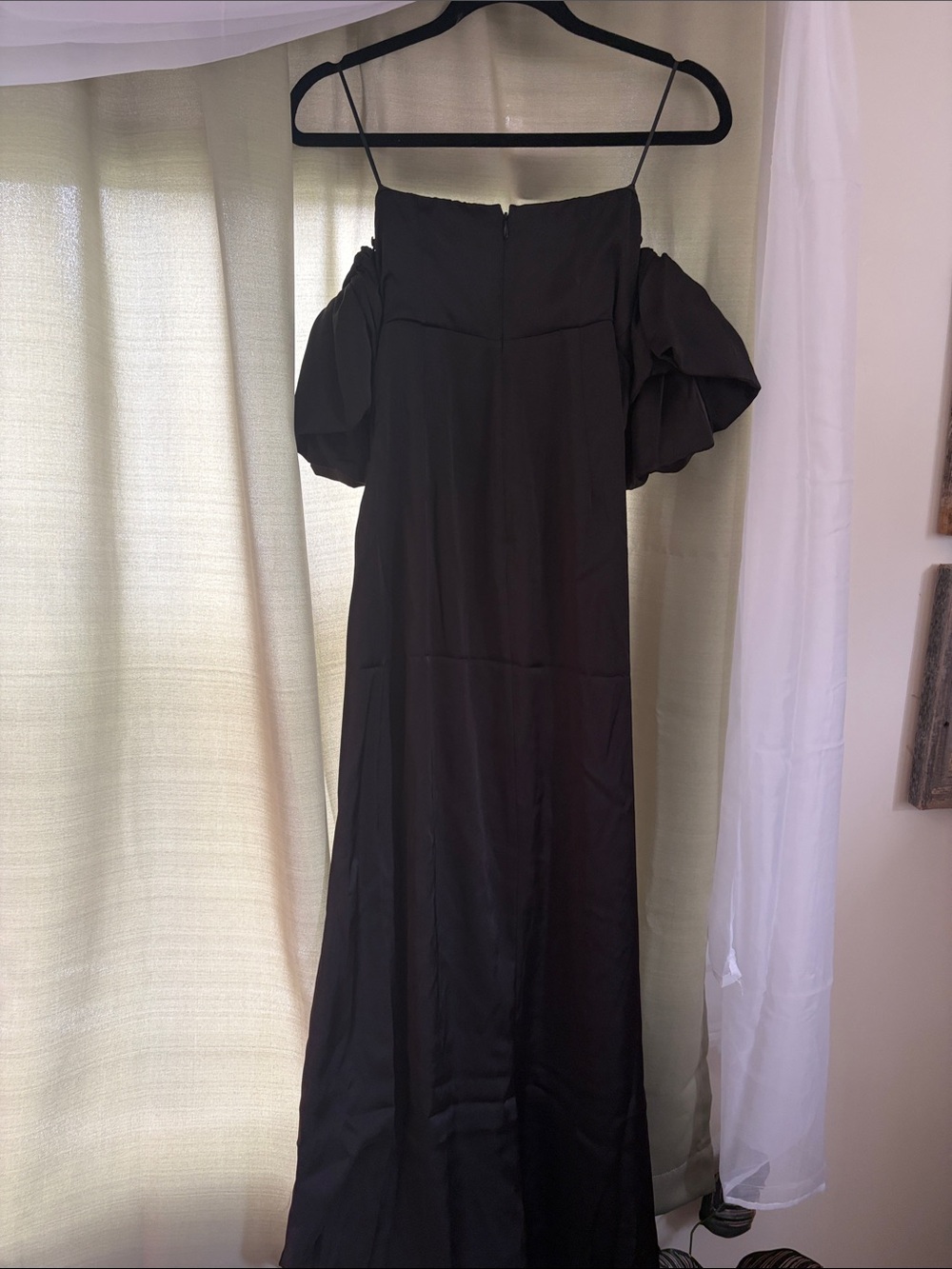 Express Black One-Shoulder Ruffle Evening Dress - Picture 3 of 5